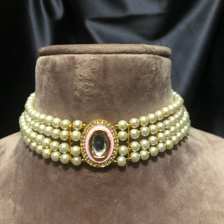 The Noor Mahal Kundan Choker Set - Necklace Set