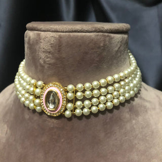 The Noor Mahal Kundan Choker Set - Necklace Set