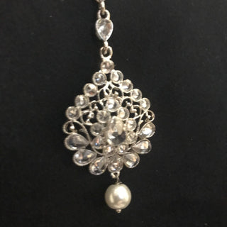 Antique Silver Earrings & Tikka