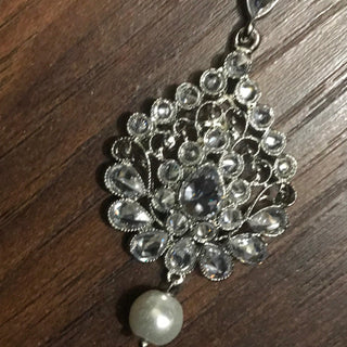 Antique Silver Earrings & Tikka