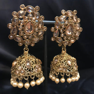 Antique Gold Earrings (Jhumki’s) - Golden