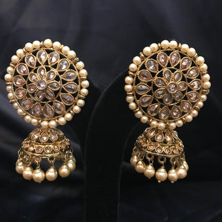 Antique Gold Earrings (Jhumki’s) - Golden