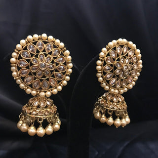 Antique Gold Earrings (Jhumki’s) - Golden