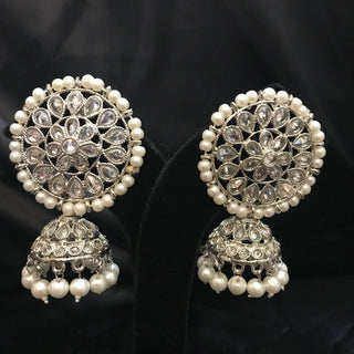 Antique Silver Earrings - Silver