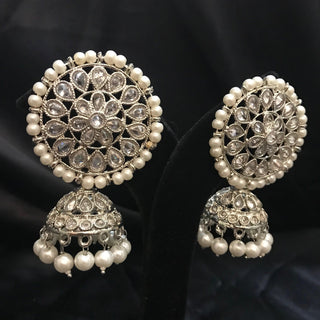 Antique Silver Earrings - Silver