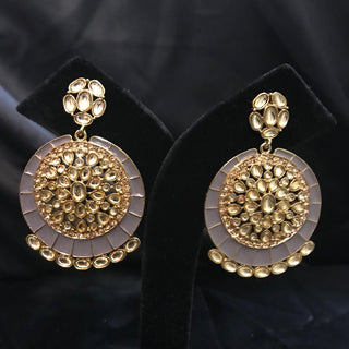 MISHCA Antique Gold Earrings - Grey