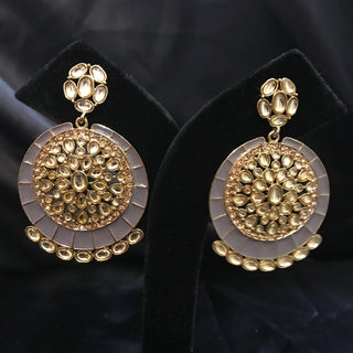 MISHCA Antique Gold Earrings - Grey