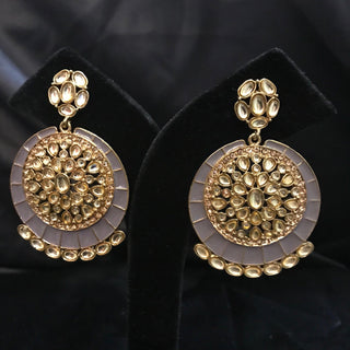 MISHCA Antique Gold Earrings - Grey