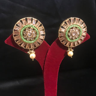 NISHA Earring & Tikka Set - Mint