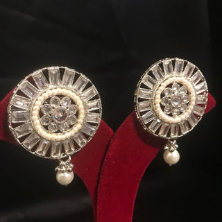 NISHA Earring & Tikka Set - Silver