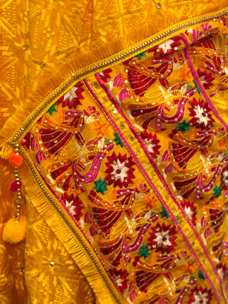 The Dulha-Dulhan Phulkari Dupatta - Punjabi Phulkari Dupatta
