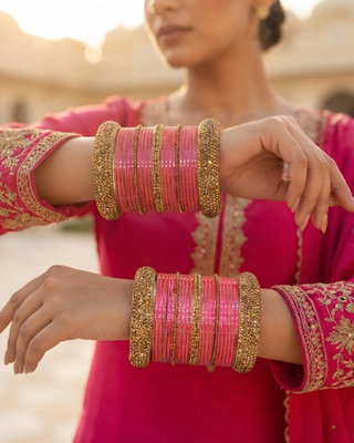 Exquisite Bangle Set - Bangles Stack for Both Hands (Size 2.6)