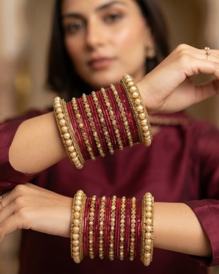 Exquisite Bangle Set - Bangles Stack for Both Hands (Size 2.8)