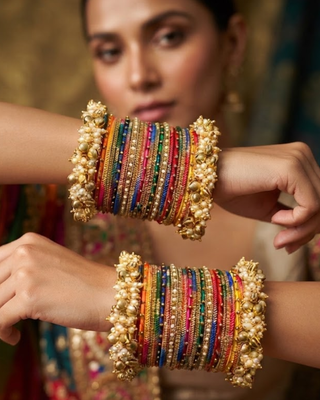 The Maharani Multi Bangle Set for Both Hands (Size 2.8)