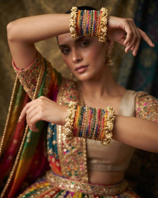 The Maharani Multi Bangle Set for Both Hands (Size 2.8)