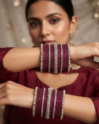 Exquisite Bangle Set - Bangles Stack for Both Hands (Size 2.8)