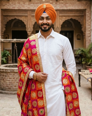The Sangeet Phulkari Dupatta
