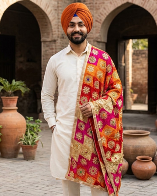 The Sangeet Phulkari Dupatta