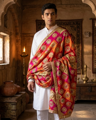 The Sangeet Phulkari Dupatta