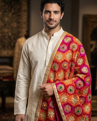 The Sangeet Phulkari Dupatta