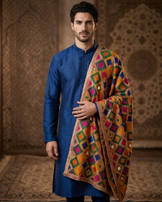 The Shatrangi Celebration Phulkari Dupatta
