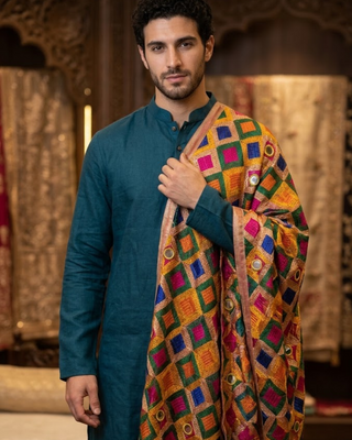 The Shatrangi Celebration Phulkari Dupatta