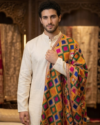 The Shatrangi Celebration Phulkari Dupatta