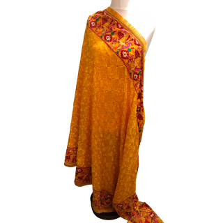 The Dulha-Dulhan Phulkari Dupatta - Punjabi Phulkari Dupatta