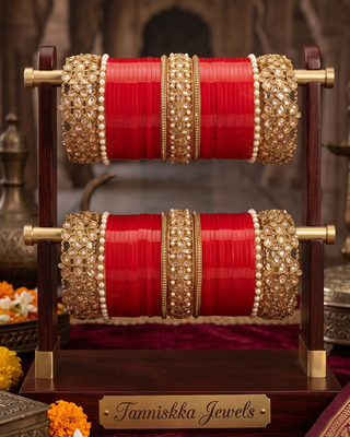 The Royal Rajputana Red Bridal Choora Set | Heritage Collection (Size 2.6-2.8)