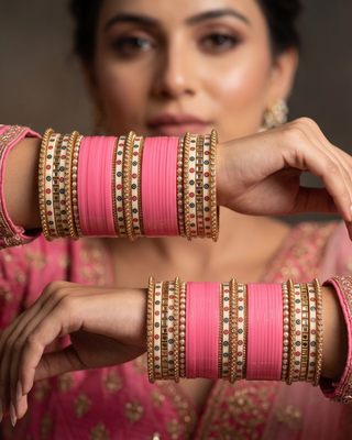 Pink Bridal Choora / Bangles Set (2.6-2.8)