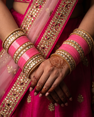 Pink Bridal Choora / Bangles Set (2.6-2.8)