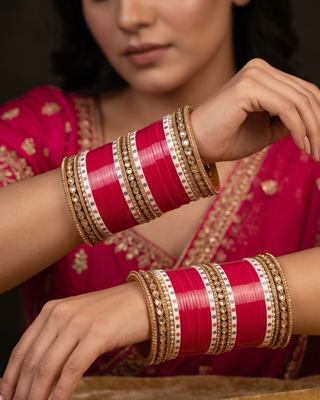 Gagri Pink Tone Choora / Bangles Set (2.6-2.8)