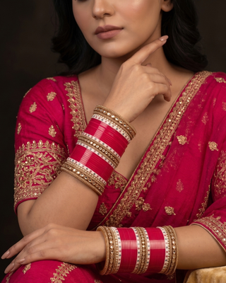 Gagri Pink Tone Choora / Bangles Set (2.6-2.8)
