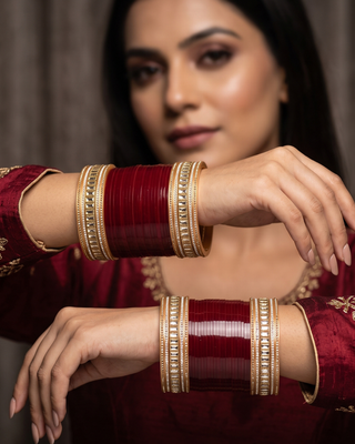 Red Bridal Choora / Bangles Set (2.4-2.6)