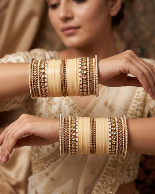 Regal Collection: Heritage Bridal Choora - Ivory Serenity (2.6-2.8)