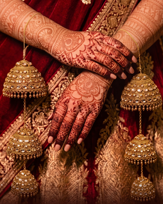 Traditional Polki Triple-Tier Bridal Kaleerein | Tanniskka Bridal