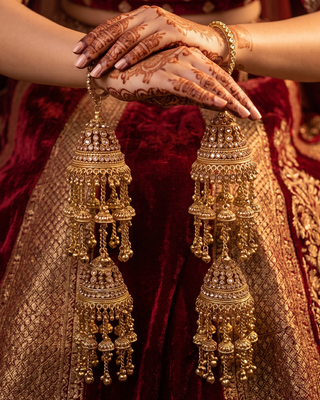 Antique Gold Ghungroo Bridal Kalire | Tanniskka Bridal