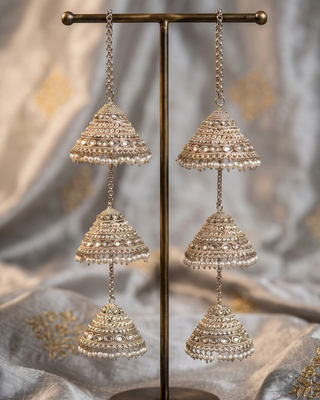 Traditional Polki Triple-Tier Bridal Kaleerein | Tanniskka Bridal