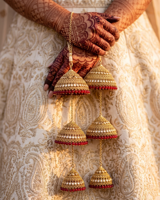 Traditional Polki Triple-Tier Bridal Kaleerein | Tanniskka Bridal