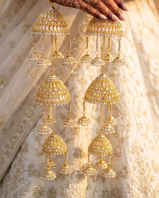 3-Tier AD Waterfall Jhumka Kalire for Brides | Tanniskka Bridal