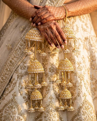 3-Tier AD Waterfall Jhumka Kalire for Brides | Tanniskka Bridal