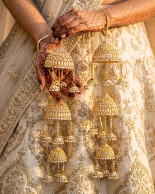 3-Tier AD Waterfall Jhumka Kalire for Brides | Tanniskka Bridal