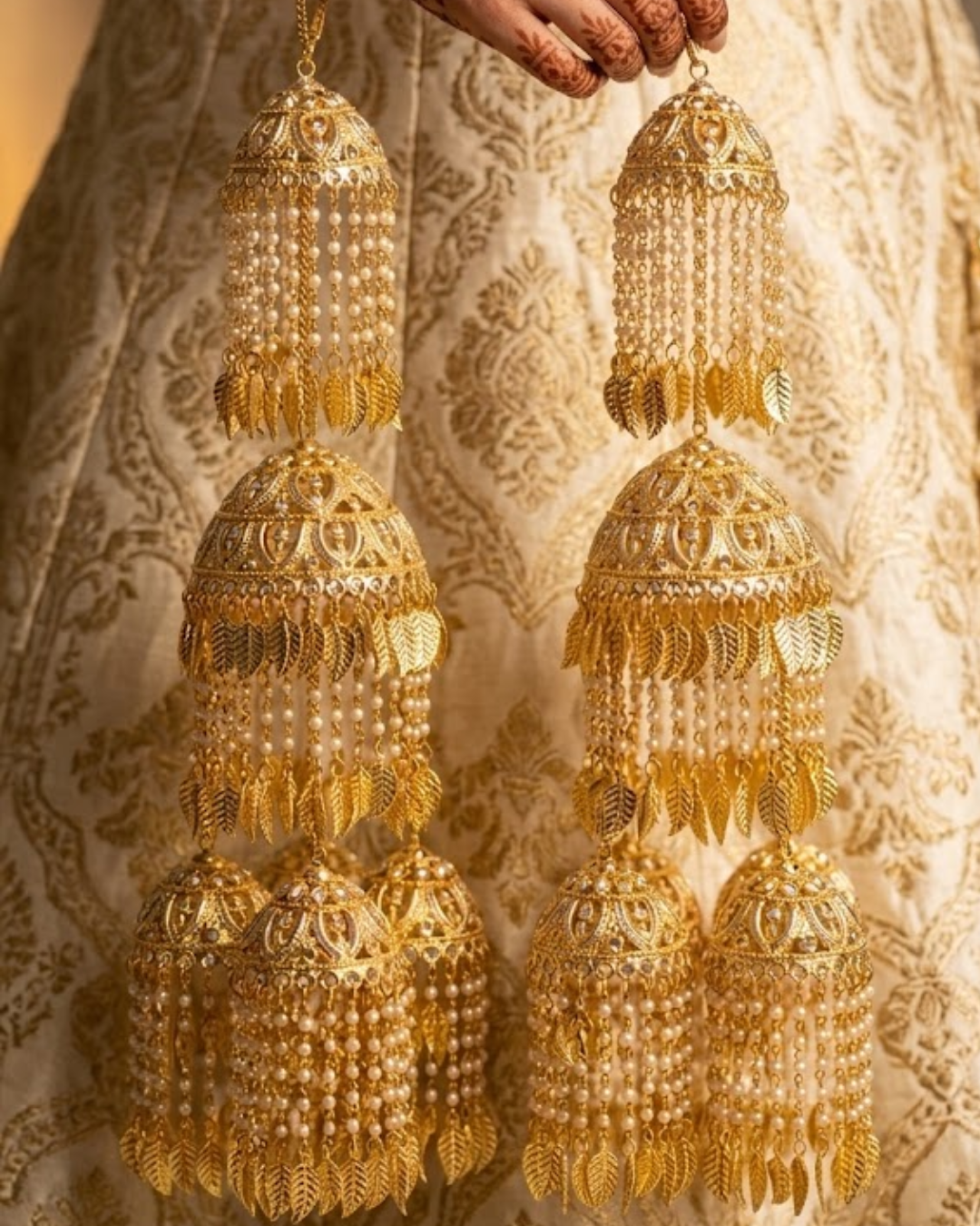 Punjabi Pipal Patti Golden Kaleerein | Tanniskka Bridal