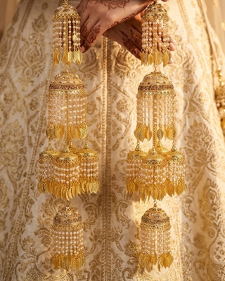 Punjabi Pipal Patti Golden Kaleerein | Tanniskka Bridal