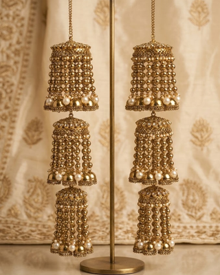 Traditional Triple-Tier Golden Cascade Kaleerein | Tanniskka Bridal