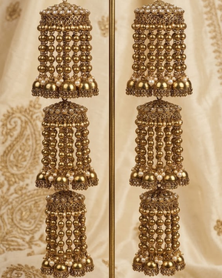 Traditional Triple-Tier Golden Cascade Kaleerein | Tanniskka Bridal