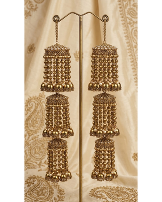 Traditional Triple-Tier Golden Cascade Kaleerein | Tanniskka Bridal