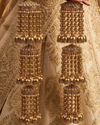 Traditional Triple-Tier Golden Cascade Kaleerein | Tanniskka Bridal