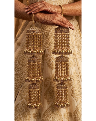 Traditional Triple-Tier Golden Cascade Kaleerein | Tanniskka Bridal