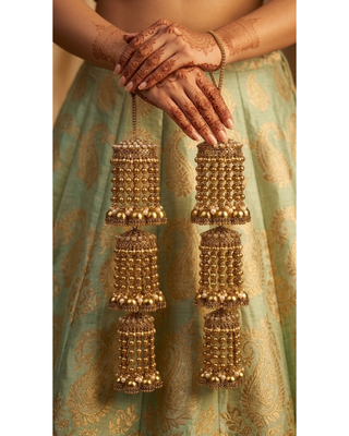 Traditional Triple-Tier Golden Cascade Kaleerein | Tanniskka Bridal